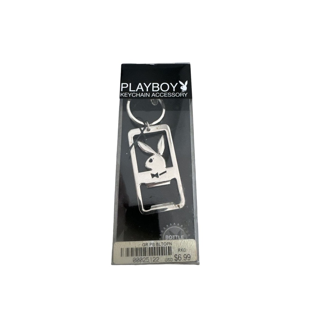 RARE NEW IMPORT - GENUINE PLAYBOY 2006 KEYCHAIN BOTTLE OPENER - MADE IN UK